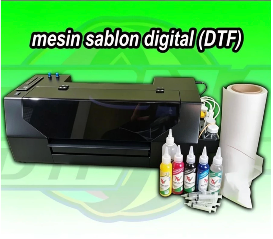 Printer DTF Epson 1390 A3 Mesin Sablon Kaos Custom Digital DTF Fullset Anti Ribet