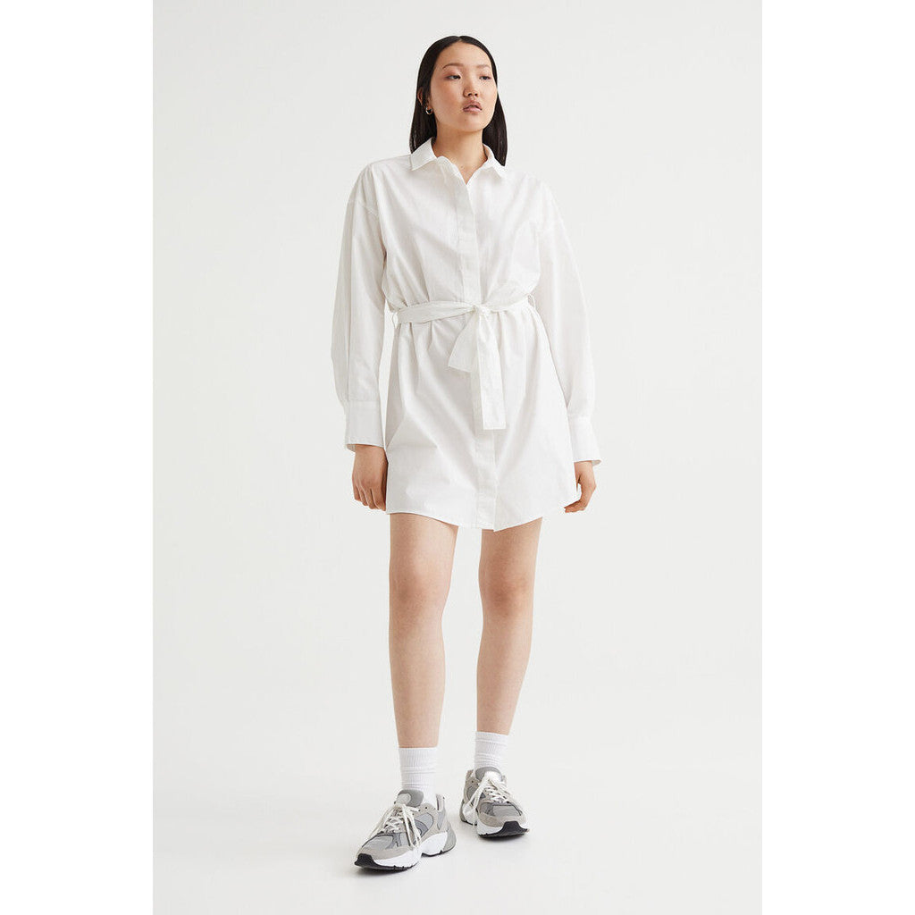 H&M Wanita Tie-belt shirt dress