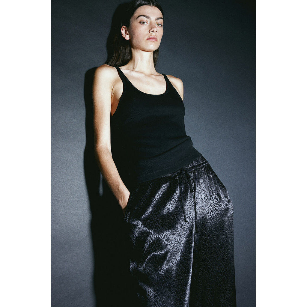 H&M Wanita Twill drawstring trousers