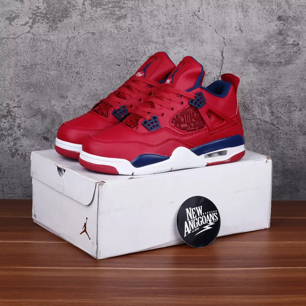 Nike Air Jordan 4 Retro Red Fiba White