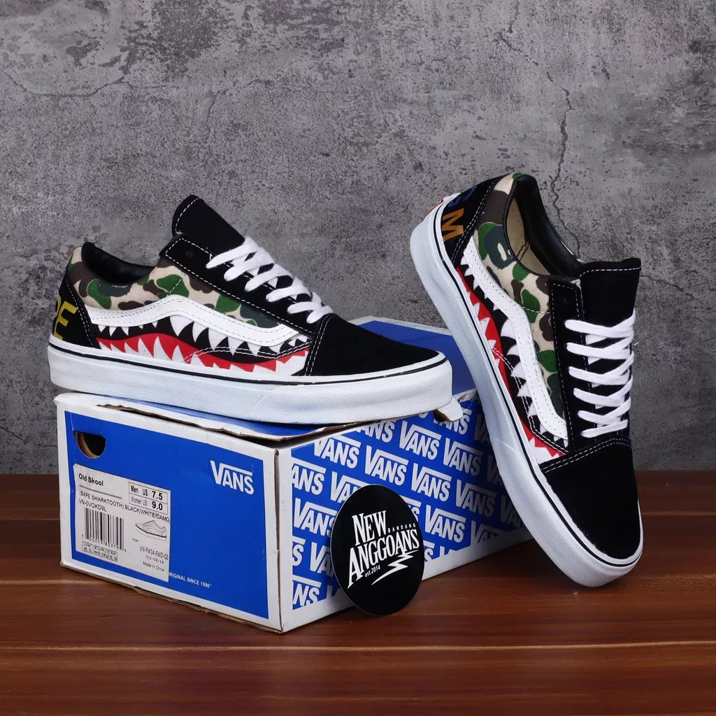 Sepatu Vans Oldskool X BAPE CAMO