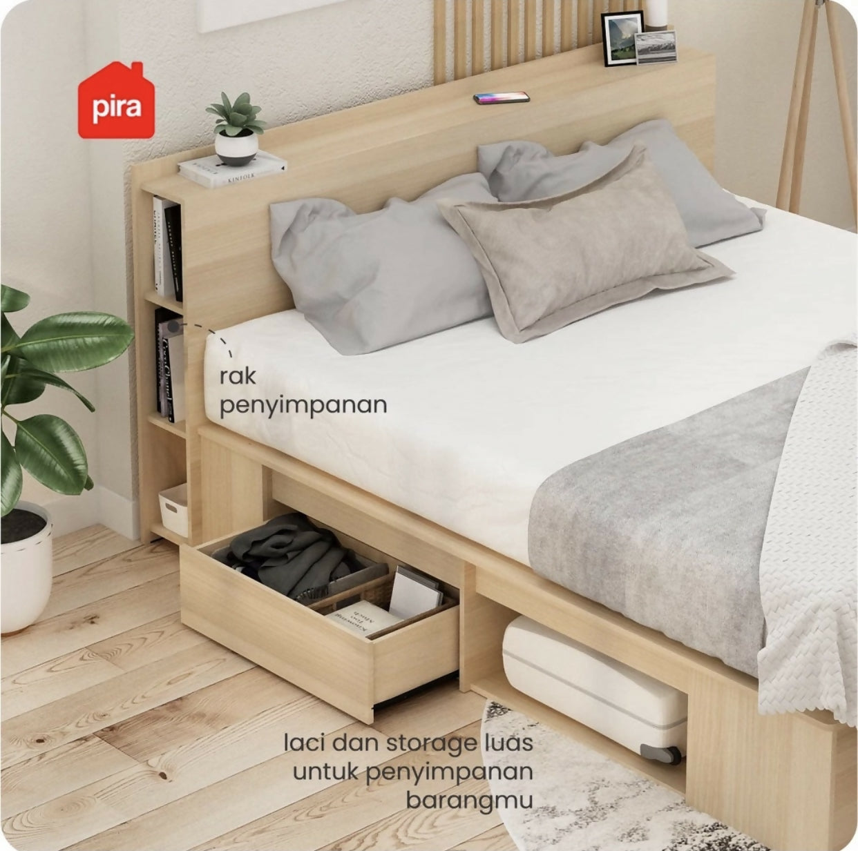 Pira Bavarian - Morgan BD 180R Divan / Tempat Tidur dengan Laci Penyimpanan