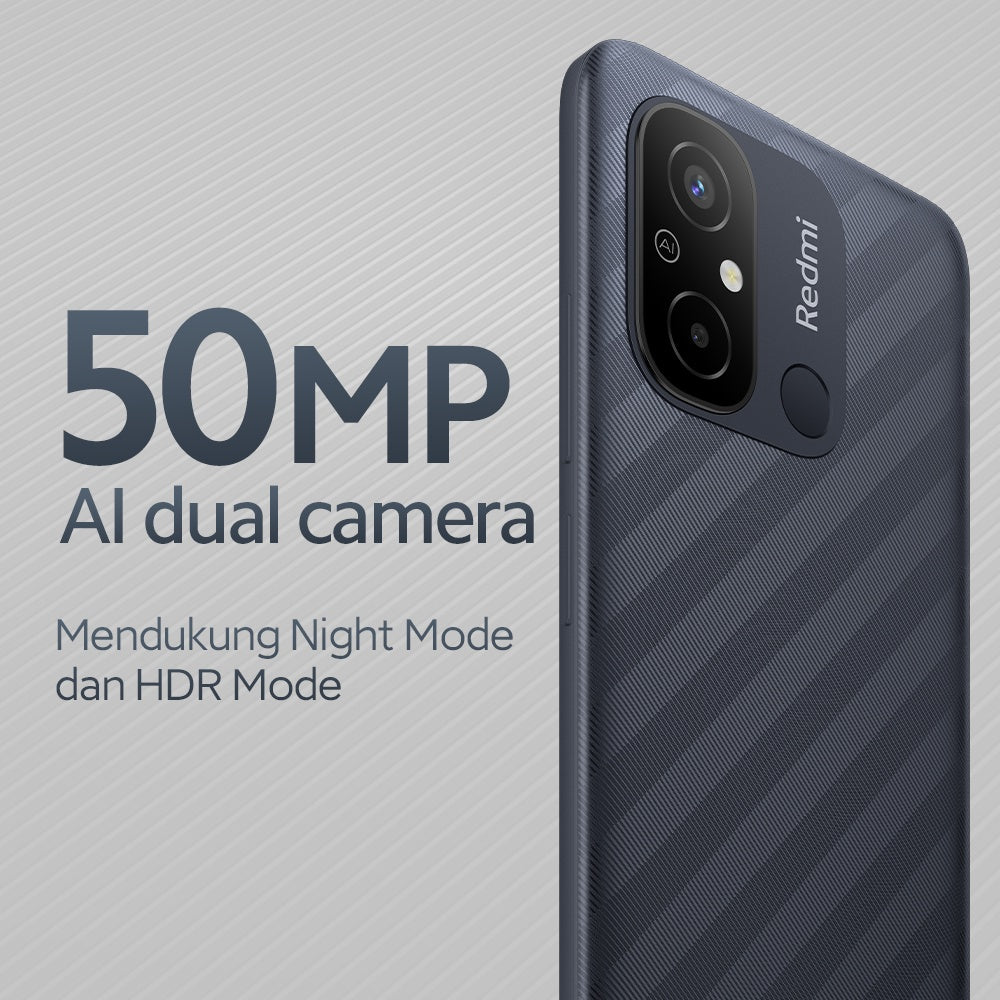 Xiaomi Redmi 12C (3GB/32GB) | (4GB/64GB) | MediaTek Helio G85 50MP AI Dual Kamera Layar HD+ 6,71" 5000mAh