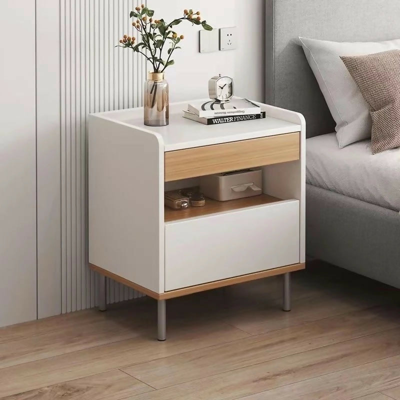 Damaindah Meja Nakas / Meja Bedside/Meja Nakas Minimalis/Meja Samping/BEDSIDE TABLE/Lemari Nakas Dua Laci/Minimalis/Modern/Murah