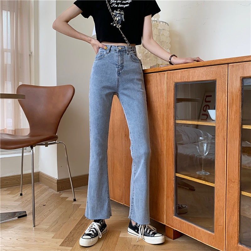 Celana Jeans Berkobar Korean All-Match