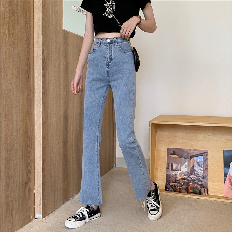 Celana Jeans Berkobar Korean All-Match