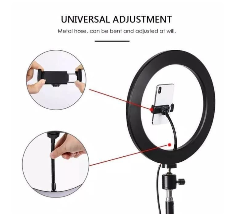 Ring Light 26cm + Light Stand Tripod 2M (Plus Bag)