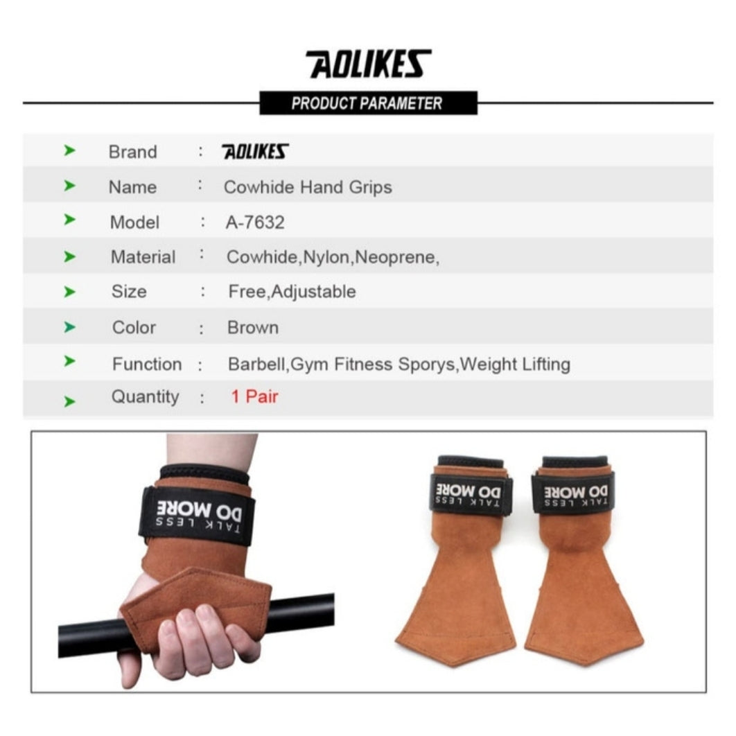 AOLIKES Wrist Wrap Glove Grip Leather