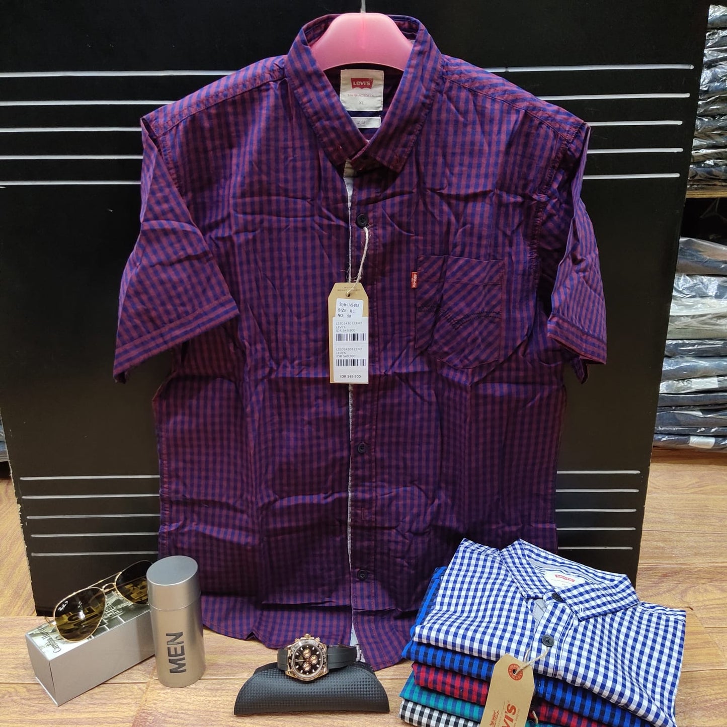 Kemeja Pria Lengan Pendek Original - Warna 6, L