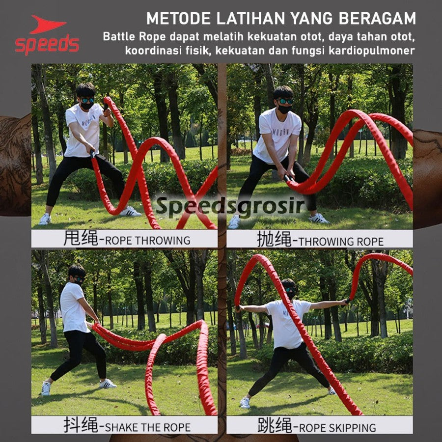 Battle Rope 9 Meter Speeds
