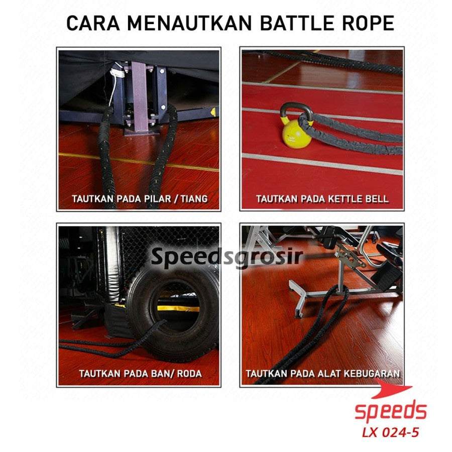 Battle Rope 9 Meter Speeds