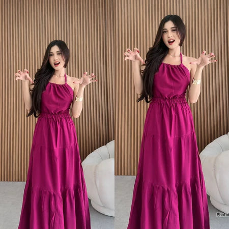 Melisa Long Dress |Dress Korea|Dress Pantai|Dress Pesta|Dress Liburan