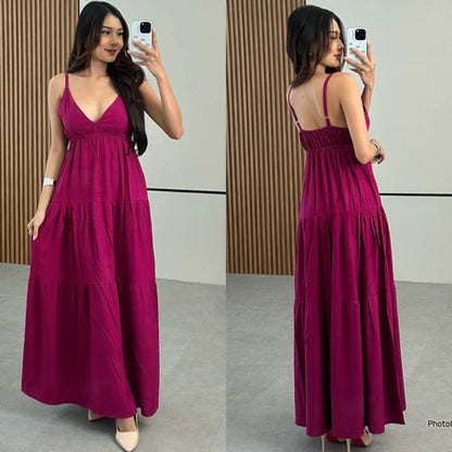 Spageti Long Dress | Dress Pesta | Dress Kundangan | Summer Dress | Dress Liburan