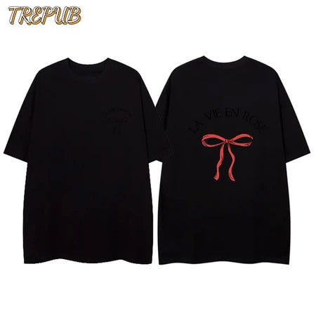 TREPUB.T-shirt Oversize Bow tie at the back Baju Kaos Korean Style | Pria Wanita /14  4.7  10 penilaian