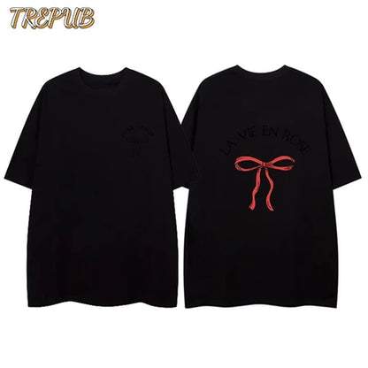 TREPUB.T-shirt Oversize Bow tie at the back Baju Kaos Korean Style | Pria Wanita /14  4.7  10 penilaian