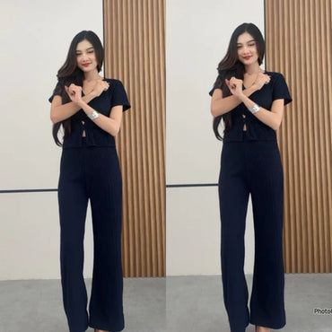 Manda SET | Setelan Atasan dan Celana Panjang| Setelan Kekinian| Kulot Highwaist | Setelan Liburan Bisa dibeli atasan saja