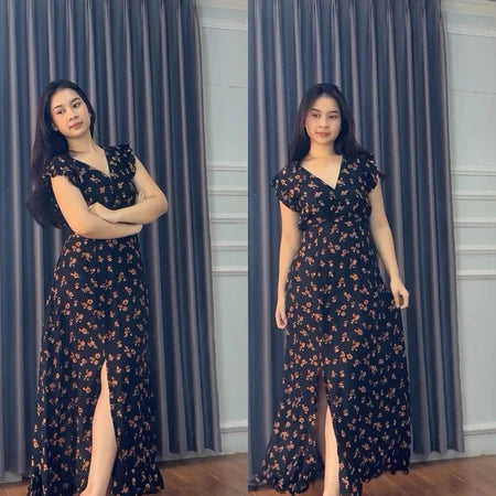 Patricia Slit Long Dress | Dress Pesta | Dress Kundangan