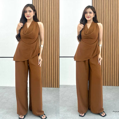 LAURA SET | Setelan Atasan dan Celana Panjang| Setelan Kekinian| Kulot Highwaist | Setelan Liburan