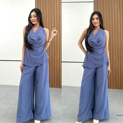 LAURA SET | Setelan Atasan dan Celana Panjang| Setelan Kekinian| Kulot Highwaist | Setelan Liburan