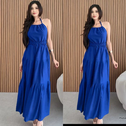 Melisa Long Dress |Dress Korea|Dress Pantai|Dress Pesta|Dress Liburan