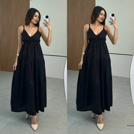 Spageti Long Dress | Dress Pesta | Dress Kundangan | Summer Dress | Dress Liburan