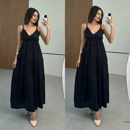 Spageti Long Dress | Dress Pesta | Dress Kundangan | Summer Dress | Dress Liburan