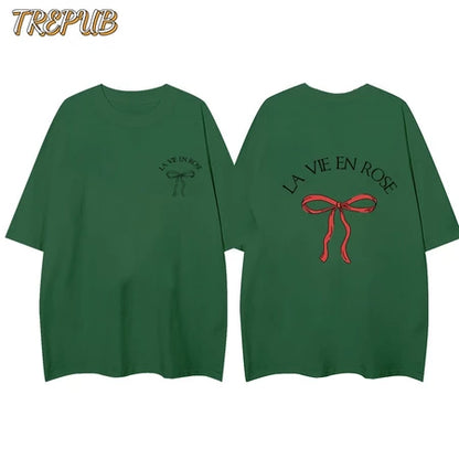 TREPUB.T-shirt Oversize Bow tie at the back Baju Kaos Korean Style | Pria Wanita /14  4.7  10 penilaian