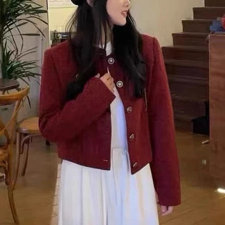 EMITA BLOOM baju atasan cardigan cute crop top lengan panjang wanita korean style premium terbaru 2026