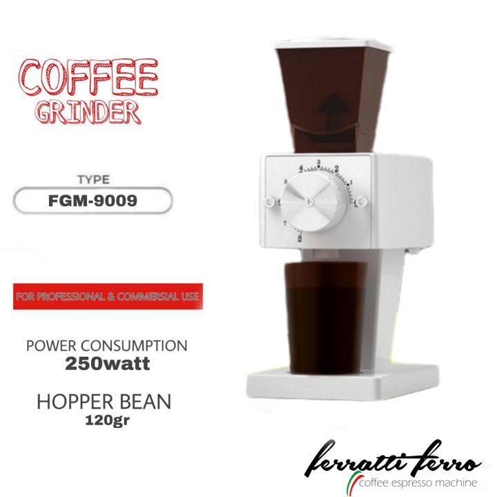 Coffee Grinder Machine Alat Penggiling Kopi Ferratti Ferro FGM-9009