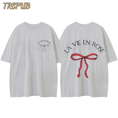 TREPUB.T-shirt Oversize Bow tie at the back Baju Kaos Korean Style | Pria Wanita /14  4.7  10 penilaian