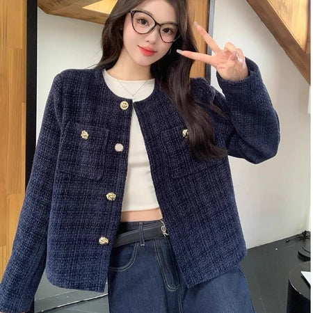 EMITA BLOOM baju atasan cardigan cute crop top lengan panjang wanita korean style premium terbaru 2026