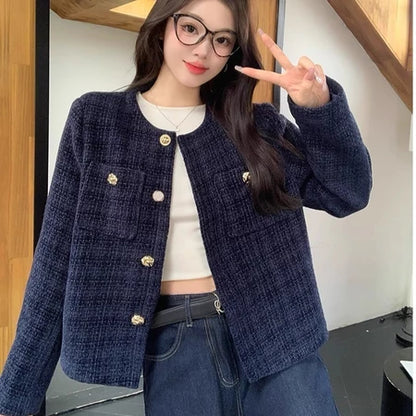 EMITA BLOOM baju atasan cardigan cute crop top lengan panjang wanita korean style premium terbaru 2026