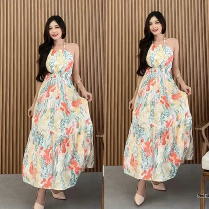 Melisa Long Dress |Dress Korea|Dress Pantai|Dress Pesta|Dress Liburan
