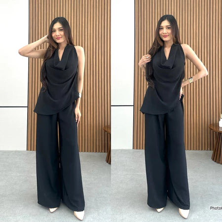 LAURA SET | Setelan Atasan dan Celana Panjang| Setelan Kekinian| Kulot Highwaist | Setelan Liburan