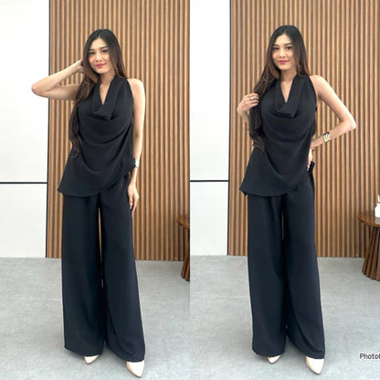 LAURA SET | Setelan Atasan dan Celana Panjang| Setelan Kekinian| Kulot Highwaist | Setelan Liburan