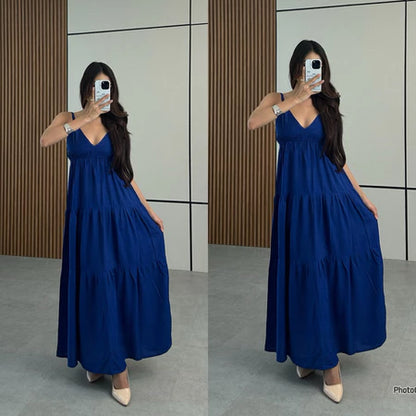 Spageti Long Dress | Dress Pesta | Dress Kundangan | Summer Dress | Dress Liburan