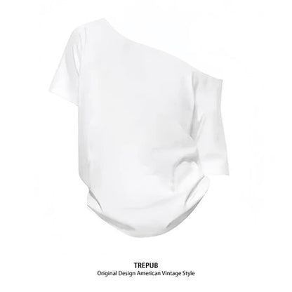 TREPUB. Sabrina T-shirt Oversize Woman with half her face Baju Kaos Korean Style | Pria Wanita /364