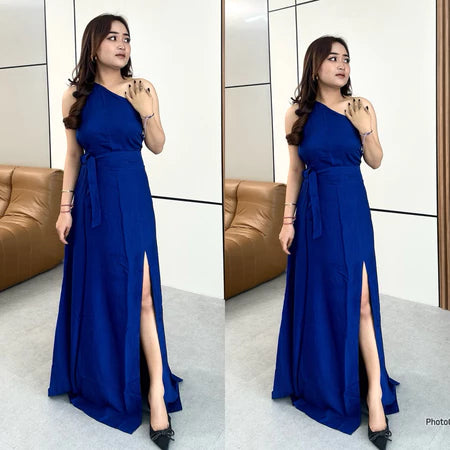 Shoulder Out Sabrina Long Dress | Dress Summer | Dress Liburan | Dress Pesta