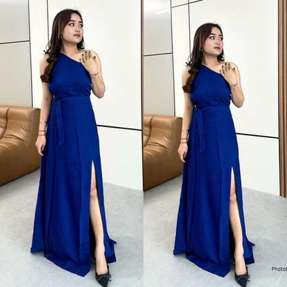 Shoulder Out Sabrina Long Dress | Dress Summer | Dress Liburan | Dress Pesta