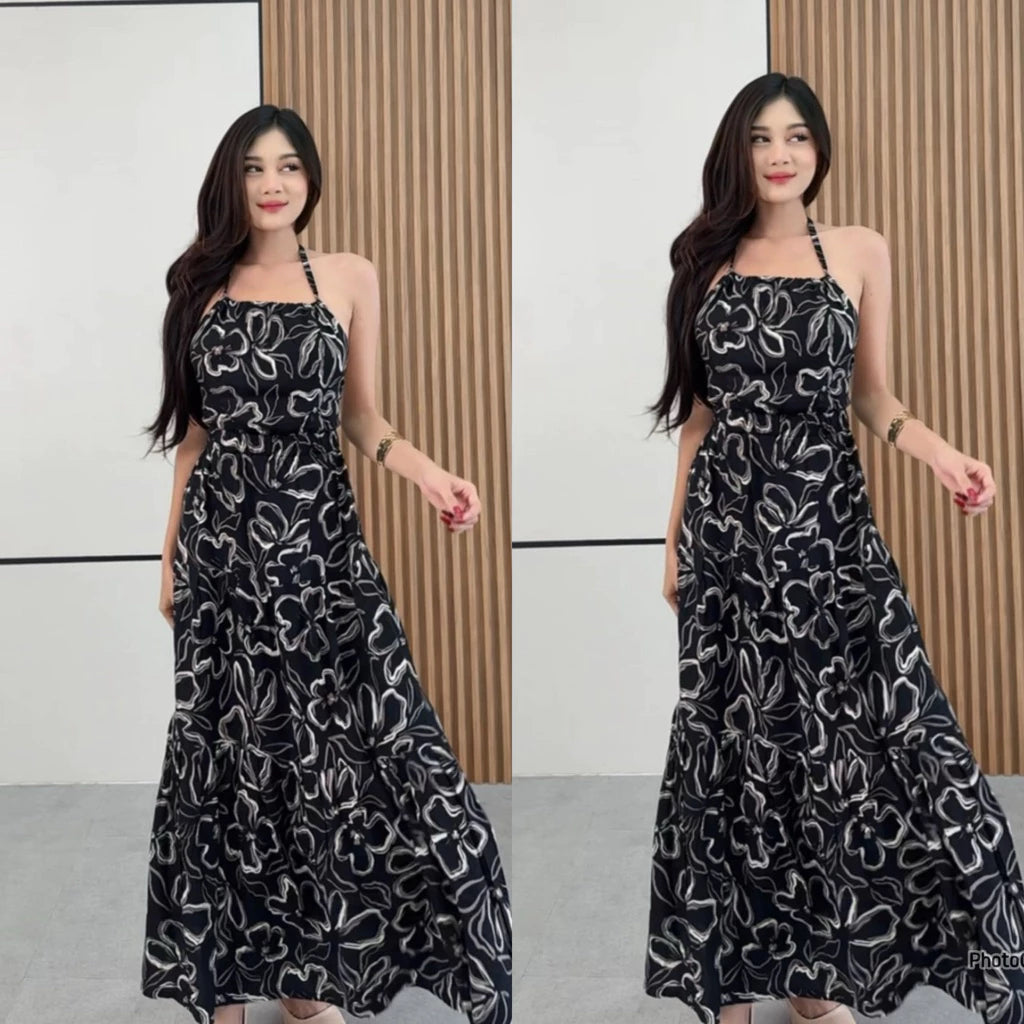 Melisa Long Dress |Dress Korea|Dress Pantai|Dress Pesta|Dress Liburan