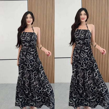 Melisa Long Dress |Dress Korea|Dress Pantai|Dress Pesta|Dress Liburan