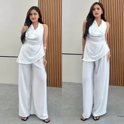 LAURA SET | Setelan Atasan dan Celana Panjang| Setelan Kekinian| Kulot Highwaist | Setelan Liburan