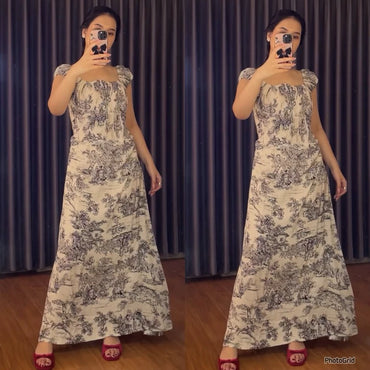 KAYLA SLIT LONG DRESS/ KOREAN DRESS/ BUMIL BUSUI FRIENDLY