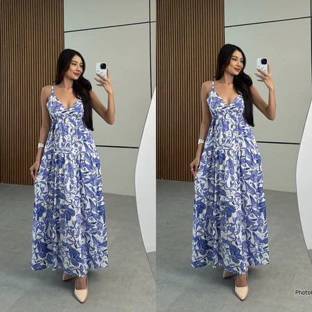 Spageti Long Dress | Dress Pesta | Dress Kundangan | Summer Dress | Dress Liburan