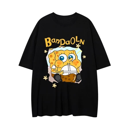TREPUB. T-shirt Oversize SpongeBob and Patrick Baju Kaos Korean Style | Pria Wanita /235/236