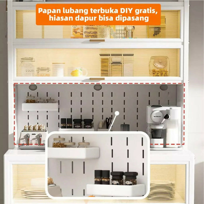 Rak Lemari Dapur/Rak Oven Microwave / Rak Kabinet Dapur/Rak Dapur Anti Debu/ Lemari Dapur Dengan Pintu/Rak dapur