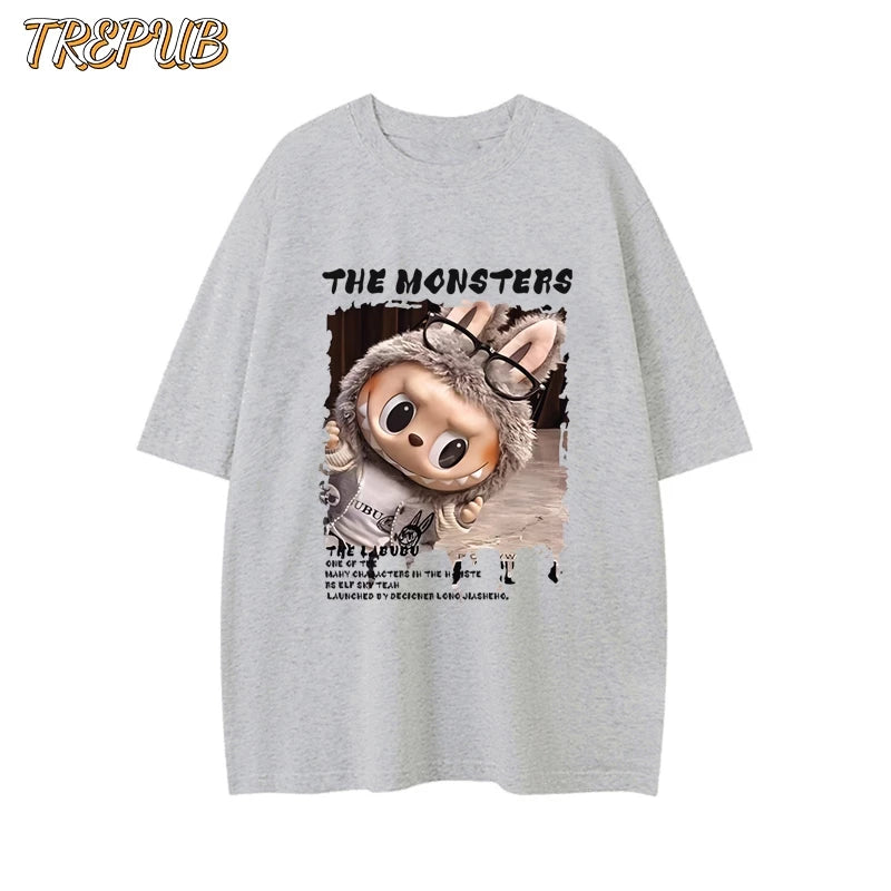 TREPUB.T-shirt Oversize labubu Baju Kaos Korean Style | Pria Wanita /188