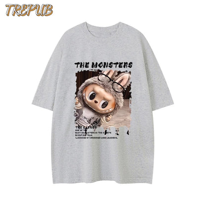 TREPUB.T-shirt Oversize labubu Baju Kaos Korean Style | Pria Wanita /188