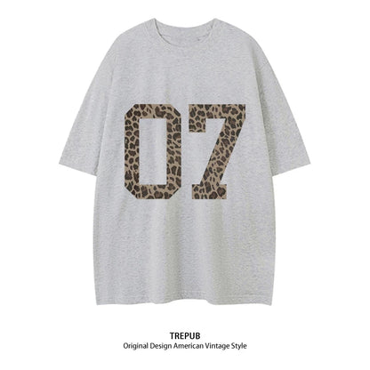 TREPUB.T-shirt Oversize leopard print 07 Baju Kaos Korean Style | Pria Wanita /381