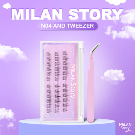 [ LANGSUNG TEMPEL ] MILAN STORY N SERIES Bulu Mata Palsu | Eyelash Extention | Eye Make Up | Douyin Lash Tanpa Pinset